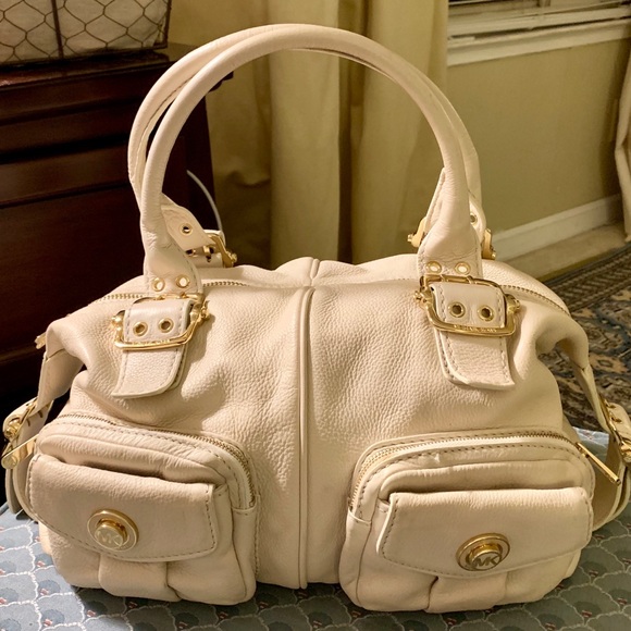 Michael Kors, cream leather satchel & dustbag - Picture 3 of 7